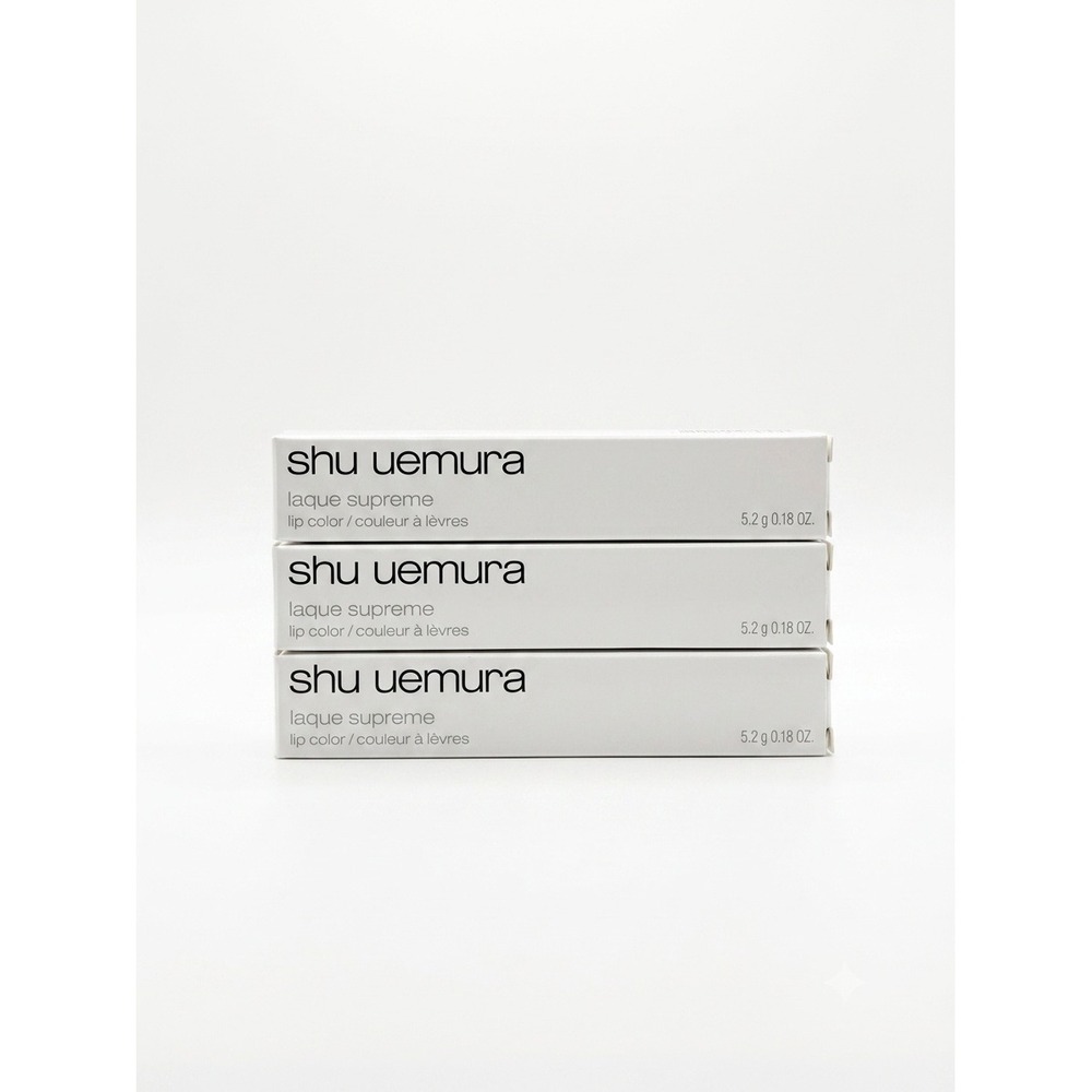 Shu Uemura Laque Supreme Lip Color PK 05 Set of 3 NIB 5.2g 0.18oz Each